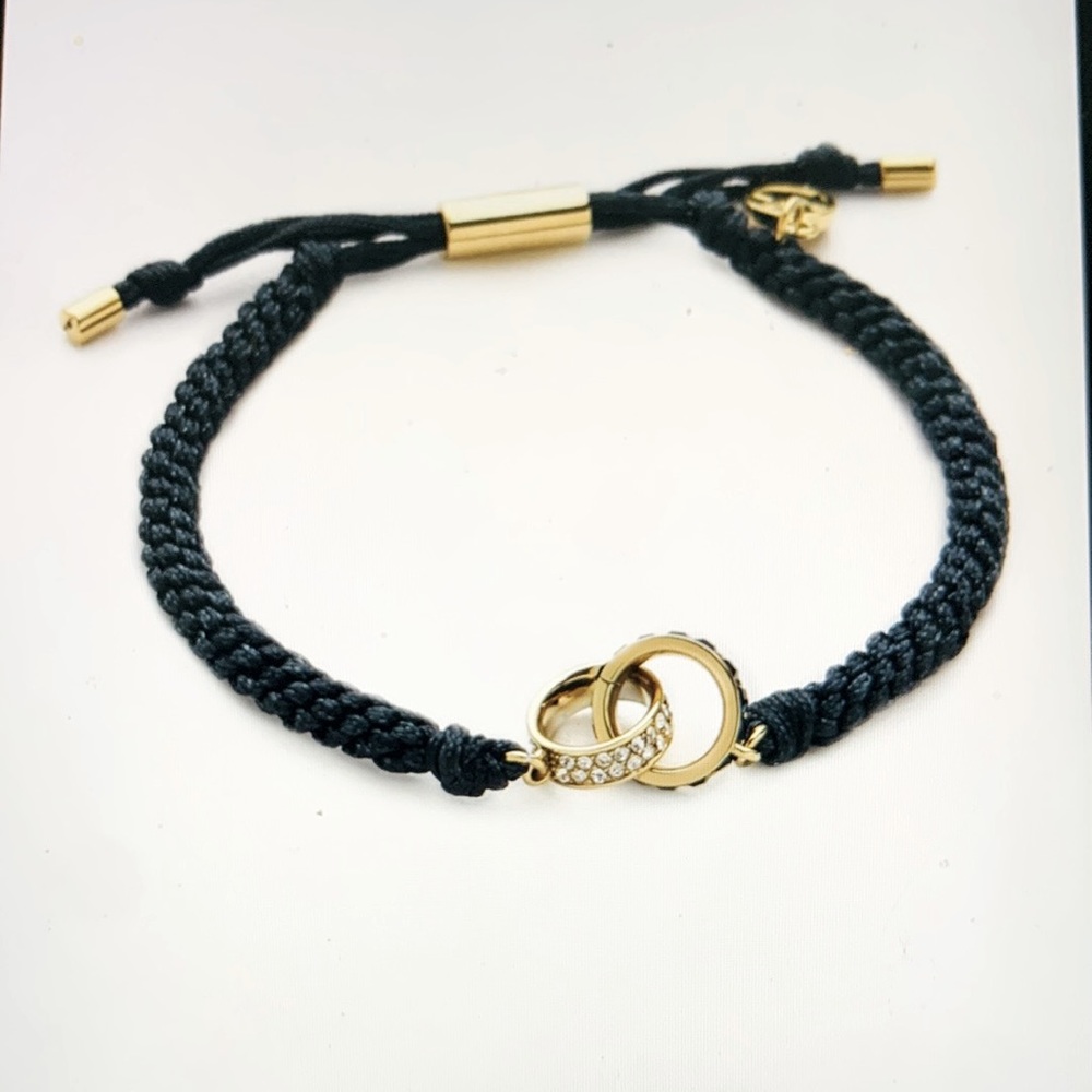 MK Macrame Cord Pave Bracelet